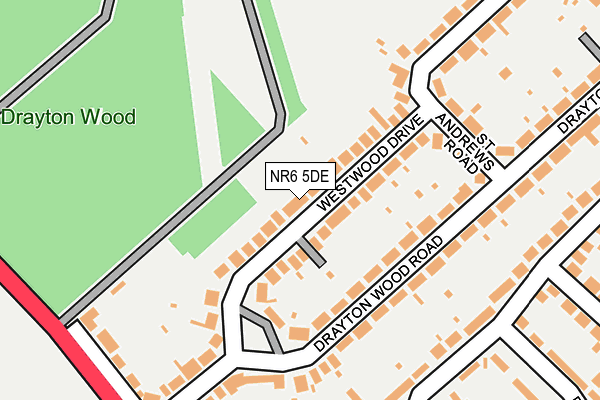 NR6 5DE map - OS OpenMap – Local (Ordnance Survey)