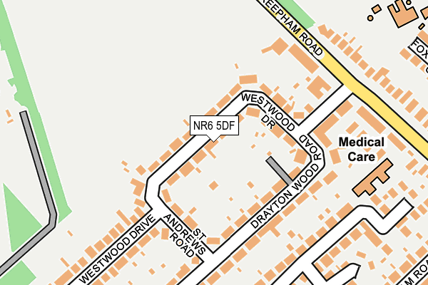 NR6 5DF map - OS OpenMap – Local (Ordnance Survey)
