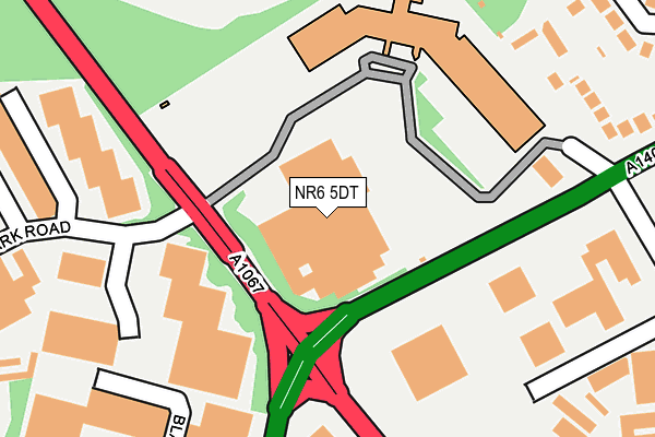 NR6 5DT map - OS OpenMap – Local (Ordnance Survey)