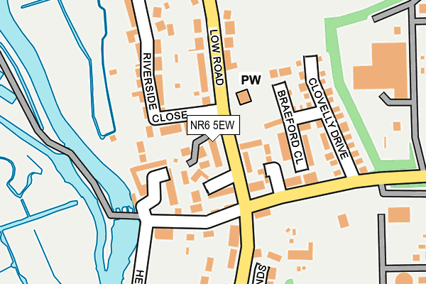 NR6 5EW map - OS OpenMap – Local (Ordnance Survey)