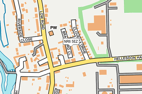 NR6 5EZ map - OS OpenMap – Local (Ordnance Survey)