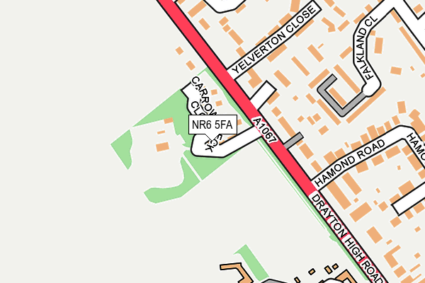 NR6 5FA map - OS OpenMap – Local (Ordnance Survey)
