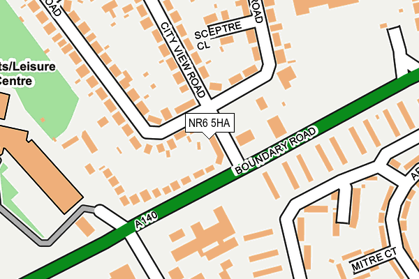 NR6 5HA map - OS OpenMap – Local (Ordnance Survey)