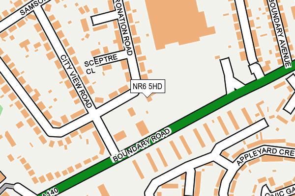 NR6 5HD map - OS OpenMap – Local (Ordnance Survey)
