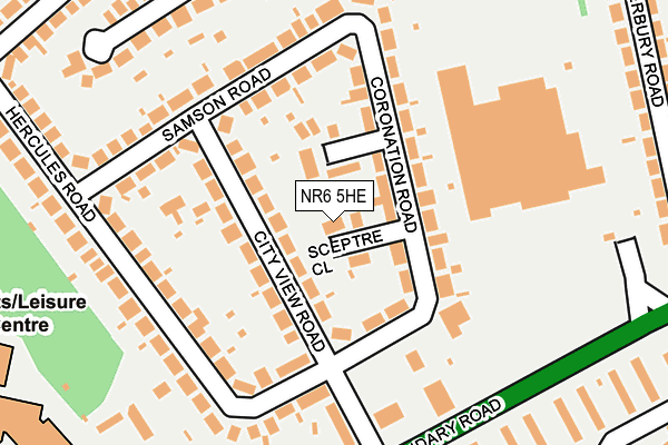 NR6 5HE map - OS OpenMap – Local (Ordnance Survey)