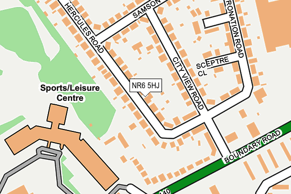 NR6 5HJ map - OS OpenMap – Local (Ordnance Survey)