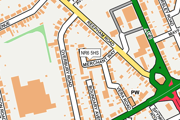 NR6 5HS map - OS OpenMap – Local (Ordnance Survey)