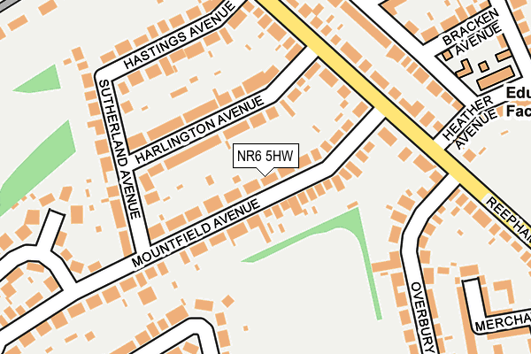 NR6 5HW map - OS OpenMap – Local (Ordnance Survey)