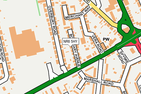 NR6 5HY map - OS OpenMap – Local (Ordnance Survey)