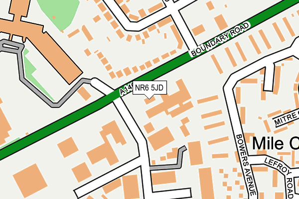 NR6 5JD map - OS OpenMap – Local (Ordnance Survey)