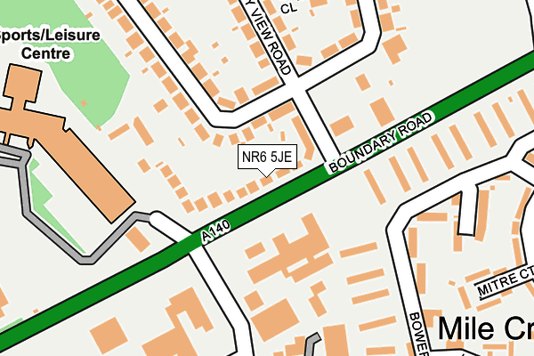 NR6 5JE map - OS OpenMap – Local (Ordnance Survey)