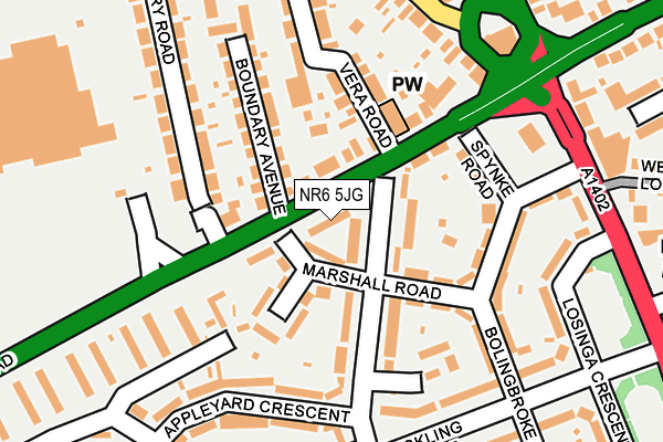 NR6 5JG map - OS OpenMap – Local (Ordnance Survey)