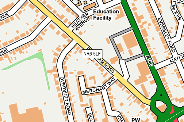 NR6 5LF map - OS OpenMap – Local (Ordnance Survey)