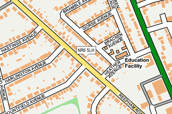NR6 5LH map - OS OpenMap – Local (Ordnance Survey)