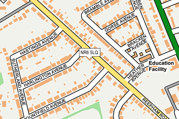 NR6 5LQ map - OS OpenMap – Local (Ordnance Survey)