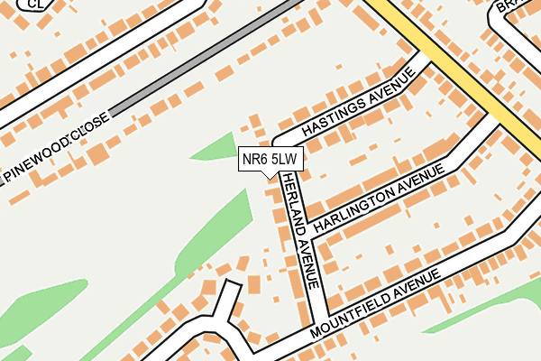 NR6 5LW map - OS OpenMap – Local (Ordnance Survey)
