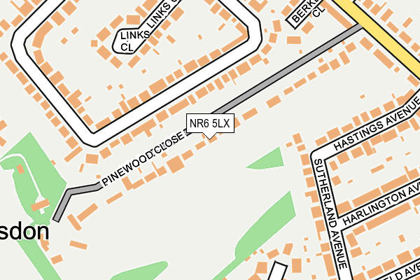 NR6 5LX map - OS OpenMap – Local (Ordnance Survey)