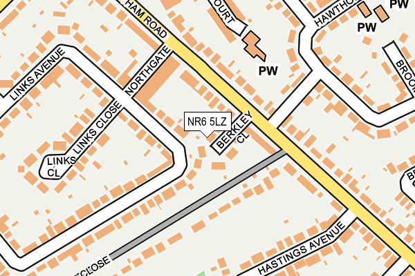 NR6 5LZ map - OS OpenMap – Local (Ordnance Survey)
