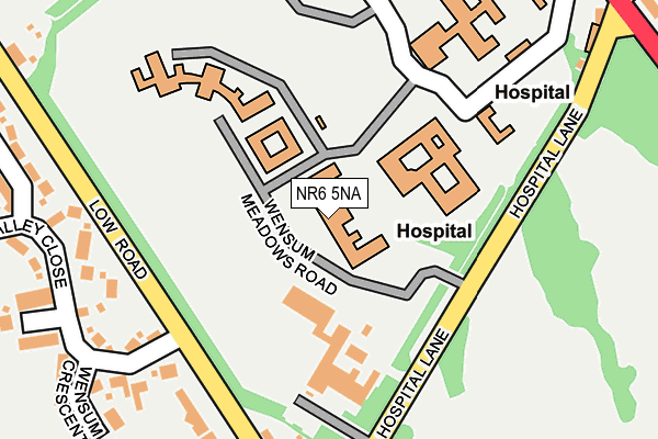 NR6 5NA map - OS OpenMap – Local (Ordnance Survey)