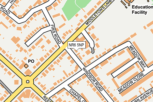 NR6 5NP map - OS OpenMap – Local (Ordnance Survey)