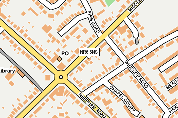 NR6 5NS map - OS OpenMap – Local (Ordnance Survey)