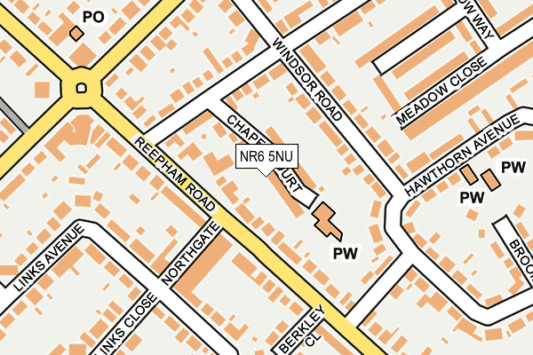 NR6 5NU map - OS OpenMap – Local (Ordnance Survey)