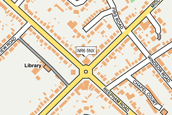 NR6 5NX map - OS OpenMap – Local (Ordnance Survey)