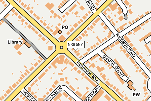 NR6 5NY map - OS OpenMap – Local (Ordnance Survey)