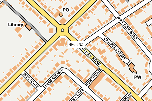 NR6 5NZ map - OS OpenMap – Local (Ordnance Survey)