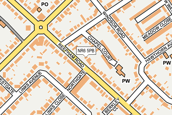 NR6 5PB map - OS OpenMap – Local (Ordnance Survey)