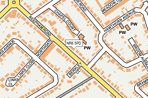 NR6 5PD map - OS OpenMap – Local (Ordnance Survey)