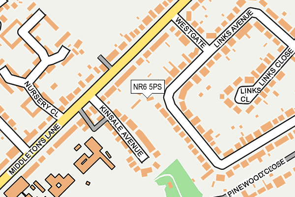 NR6 5PS map - OS OpenMap – Local (Ordnance Survey)