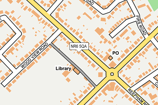 NR6 5QA map - OS OpenMap – Local (Ordnance Survey)
