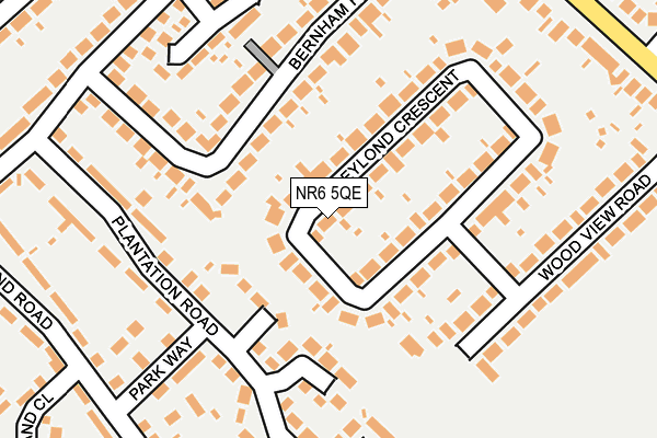 NR6 5QE map - OS OpenMap – Local (Ordnance Survey)