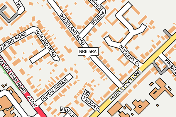 NR6 5RA map - OS OpenMap – Local (Ordnance Survey)
