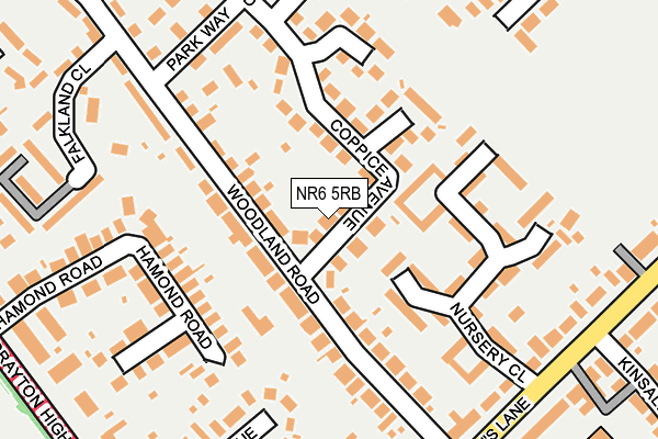 NR6 5RB map - OS OpenMap – Local (Ordnance Survey)