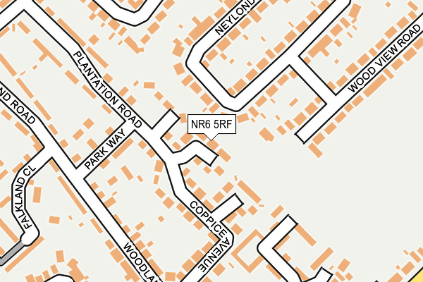 NR6 5RF map - OS OpenMap – Local (Ordnance Survey)