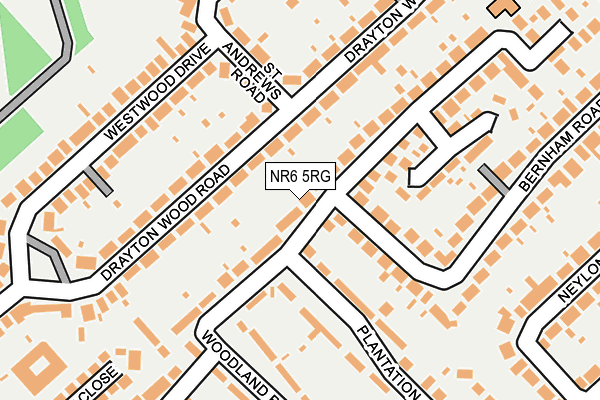 NR6 5RG map - OS OpenMap – Local (Ordnance Survey)