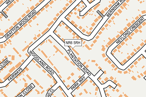 NR6 5RH map - OS OpenMap – Local (Ordnance Survey)