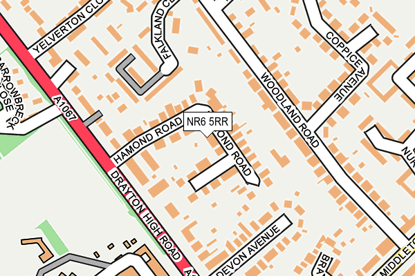 NR6 5RR map - OS OpenMap – Local (Ordnance Survey)