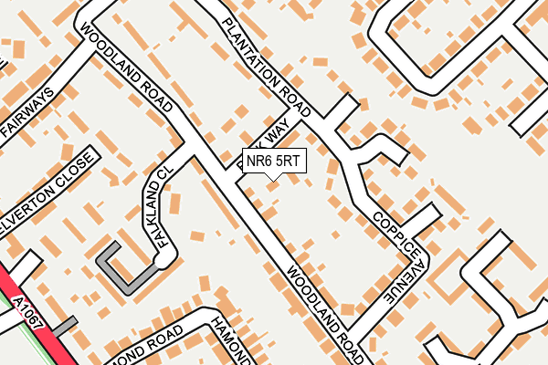 NR6 5RT map - OS OpenMap – Local (Ordnance Survey)