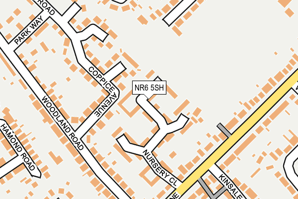 NR6 5SH map - OS OpenMap – Local (Ordnance Survey)