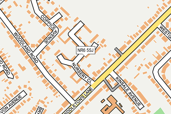 NR6 5SJ map - OS OpenMap – Local (Ordnance Survey)