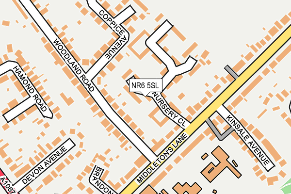 NR6 5SL map - OS OpenMap – Local (Ordnance Survey)