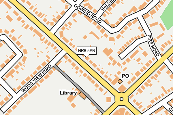 NR6 5SN map - OS OpenMap – Local (Ordnance Survey)