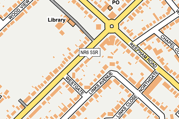 NR6 5SR map - OS OpenMap – Local (Ordnance Survey)