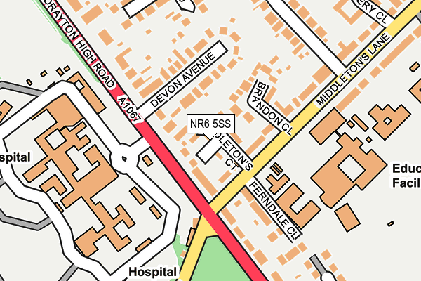 NR6 5SS map - OS OpenMap – Local (Ordnance Survey)