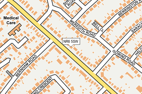 NR6 5SW map - OS OpenMap – Local (Ordnance Survey)