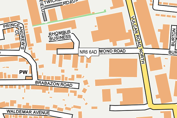 NR6 6AD map - OS OpenMap – Local (Ordnance Survey)