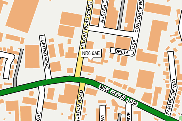 NR6 6AE map - OS OpenMap – Local (Ordnance Survey)